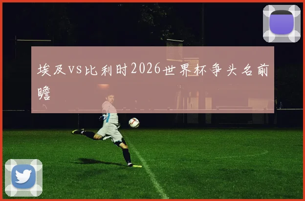 埃及vs比利时2026世界杯争头名前瞻